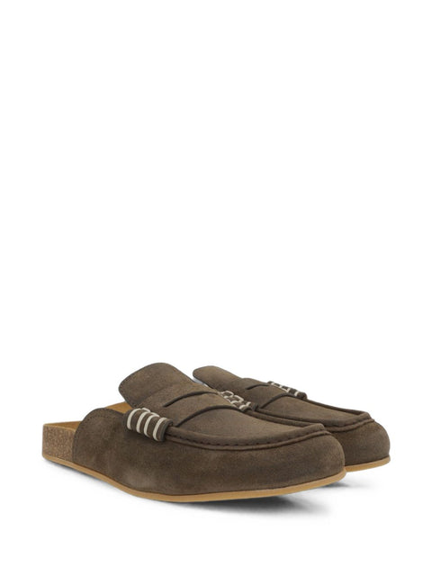 032C JW Anderson Stitch Leather Slippers