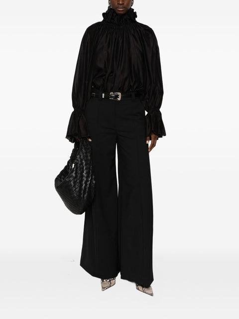 The Latest Wool Blend Flared Trousers
