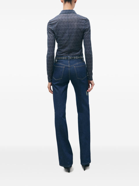 Tory Burch Embroidered Denim Jeans