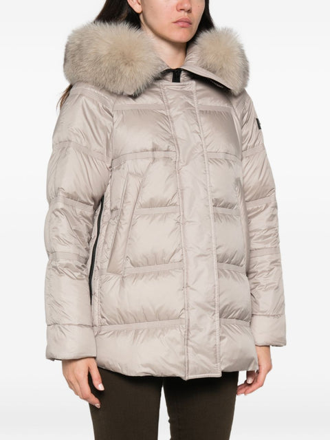 Peuterey Fur-Trim Hooded Quilted Jacket