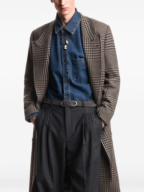 Emporio Armani Wool Double-Breasted Coat