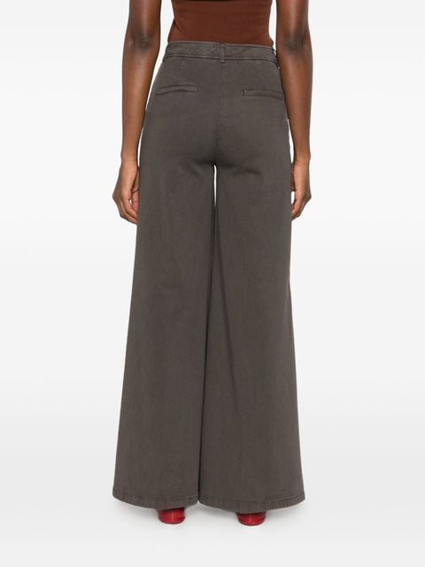 Via Masini 80 Cotton Wide-Leg Trousers