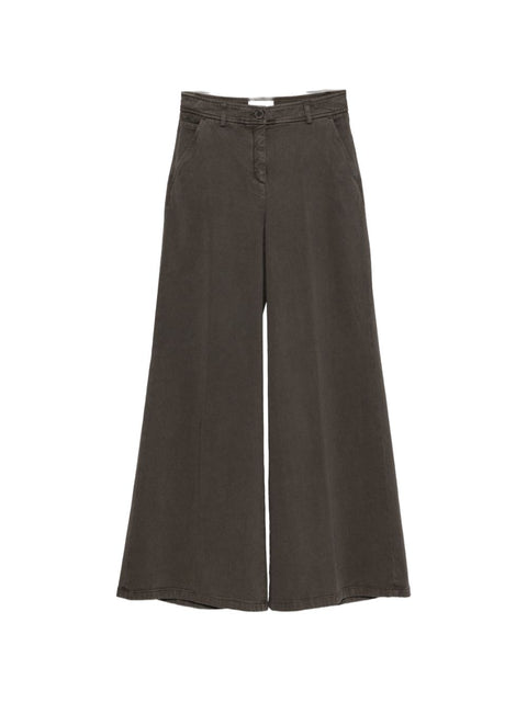 Via Masini 80 Cotton Wide-Leg Trousers