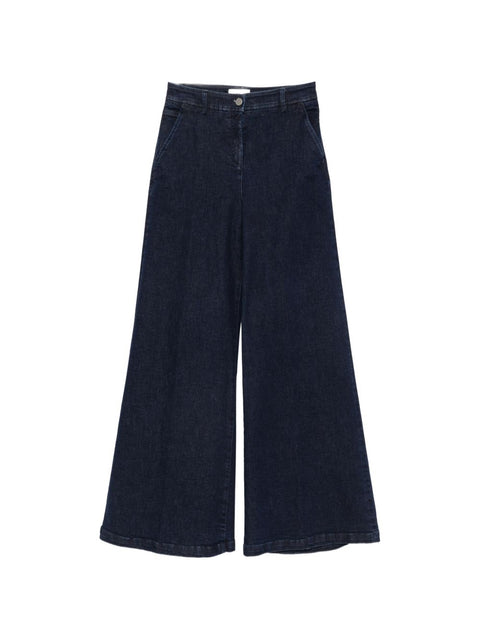 Via Masini 80 Denim Wide-Leg Trousers