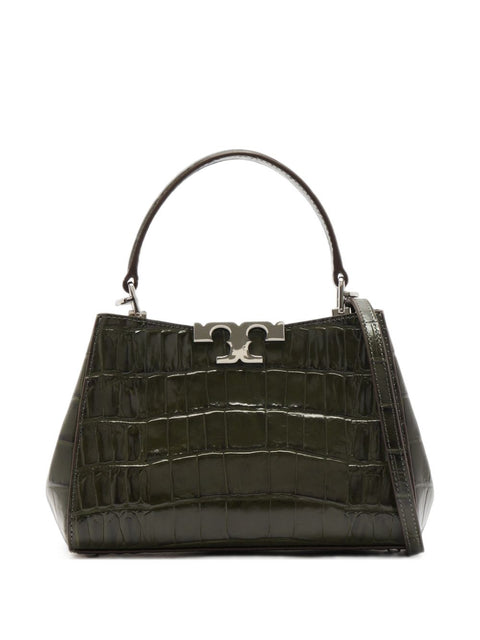 Tory Burch Eleanor Mini Croc-Embossed Leather Satchel