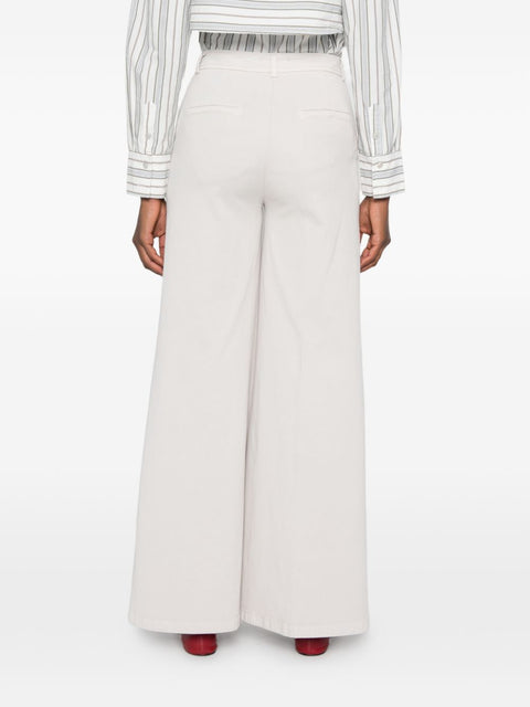 Via Masini 80 Cotton Wide-Leg Trousers