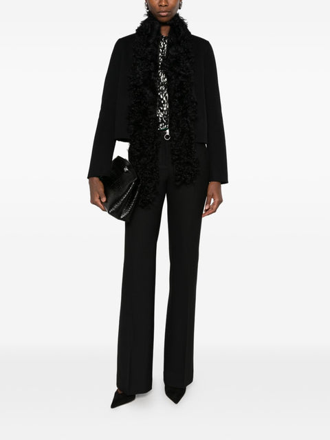 Via Masini 80 Wool Flared Leg Trousers