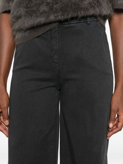 Via Masini 80 Cotton Wide-Leg Trousers