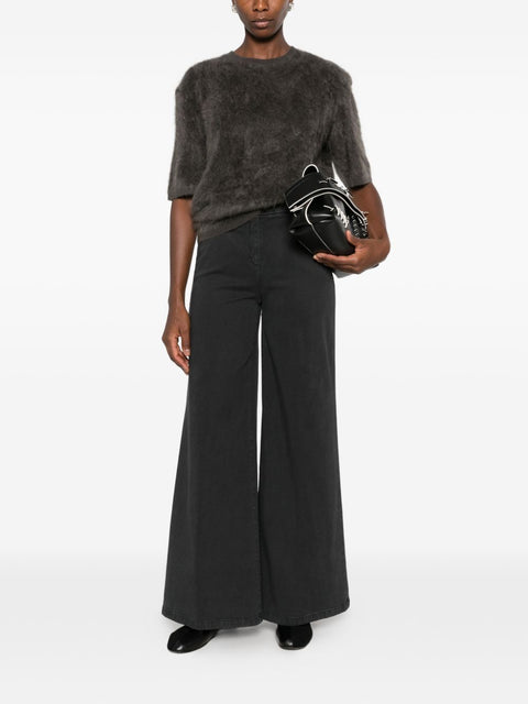 Via Masini 80 Cotton Wide-Leg Trousers