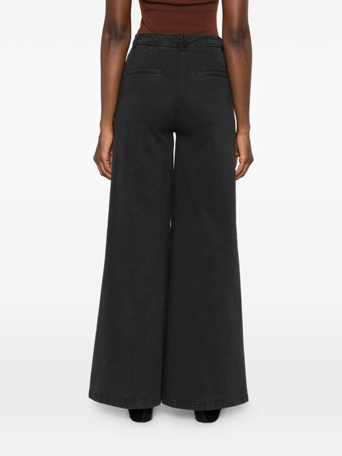 Via Masini 80 Cotton Wide-Leg Trousers