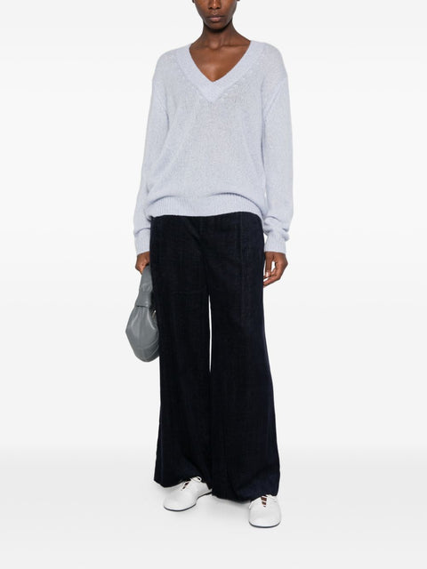 Via Masini 80 Corduroy Wide-Leg Trousers