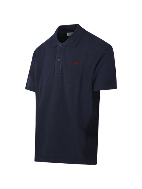 Maison Kitsuné Maison Kitsune Profile Fox Cotton Polo Shirt