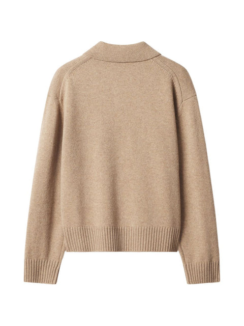 Maison Kitsuné Maison Kitsune Fox Head Wool Polo Jumper