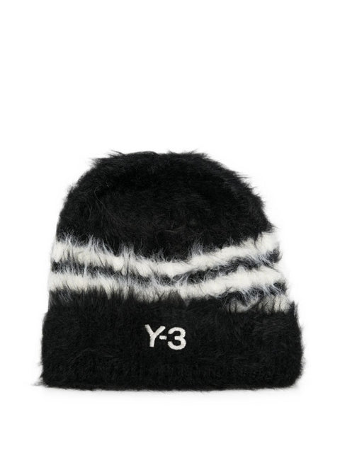 Y-3 Striped Logo Beanie