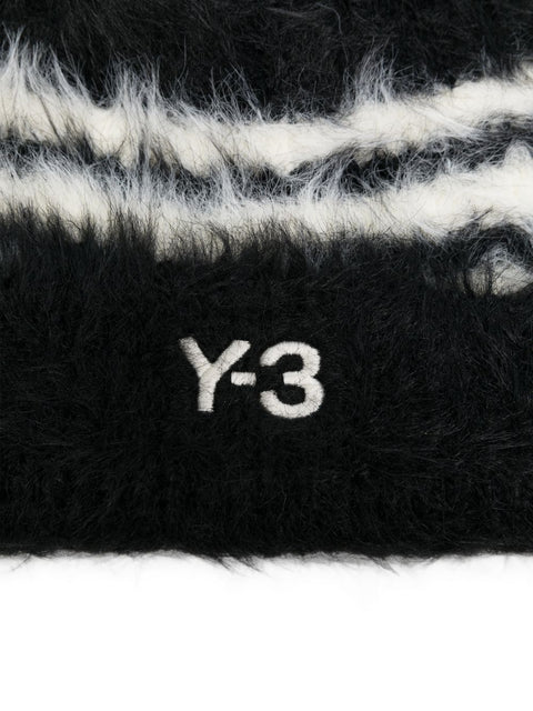 Y-3 Striped Logo Beanie