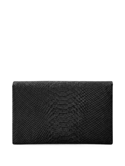 Elisabetta Franchi Crocodile-Effect Flap Clutch