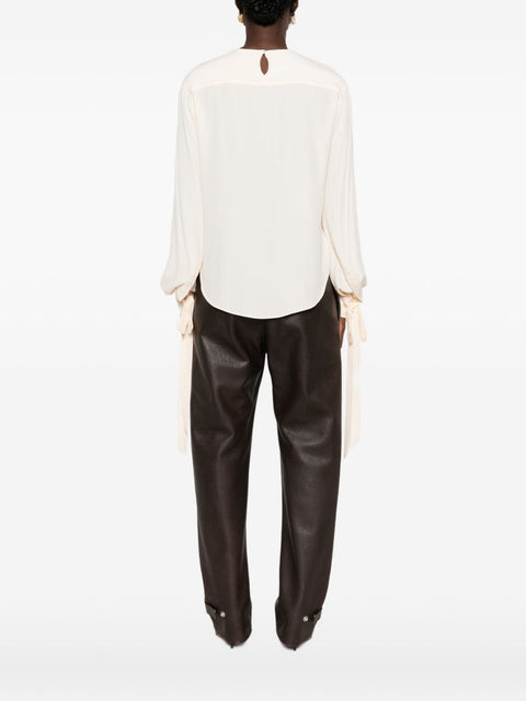 032C Alberta Ferretti Crepe de Chine Blouse