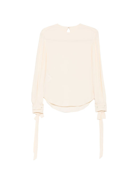 032C Alberta Ferretti Crepe de Chine Blouse