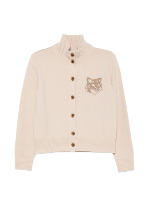 Maison Kitsuné Maison Kitsune Fox Head Wool Cardigan