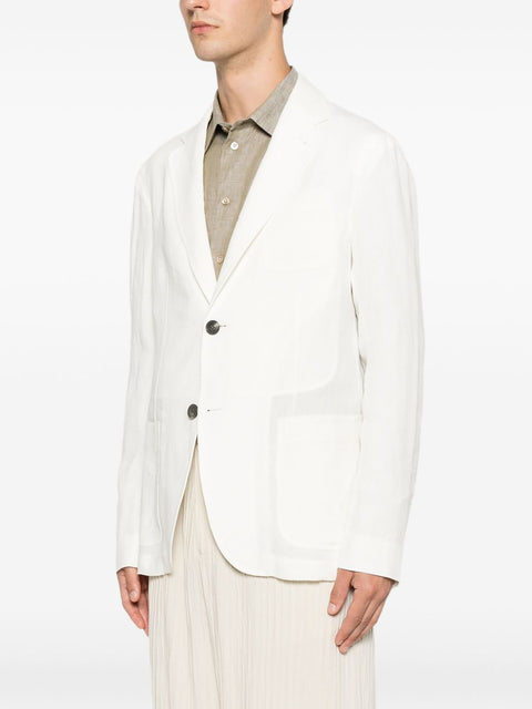 Emporio Armani Linen Single-Breasted Jacket