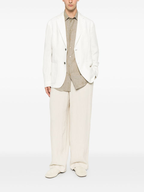Emporio Armani Linen Single-Breasted Jacket