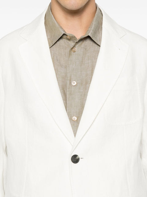 Emporio Armani Linen Single-Breasted Jacket