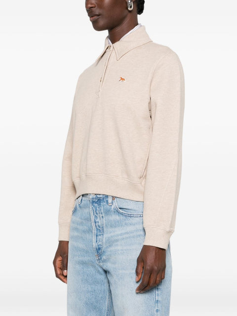 Maison Kitsuné Maison Kitsune Baby Fox Cotton Polo Sweatshirt