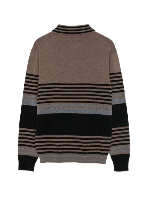 Paul Smith Striped Knit Polo Shirt