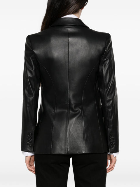 Emporio Armani Leather Blazer Jacket