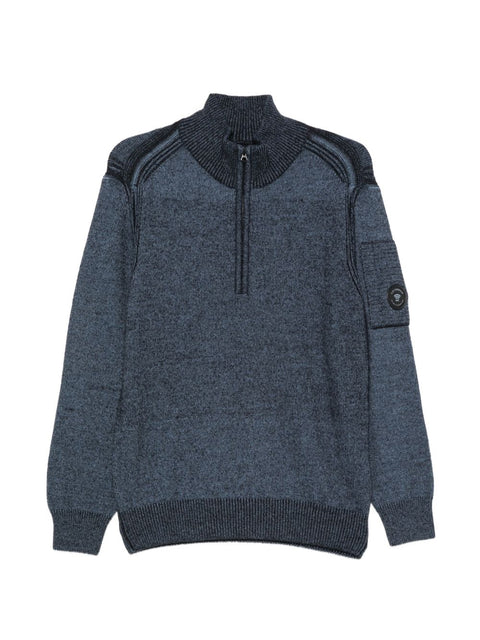 C.P. Company Lens Detail Quarter-Zip Sweater