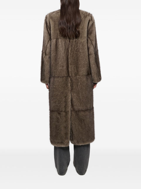 Stand Studio Hilma faux fur long coat