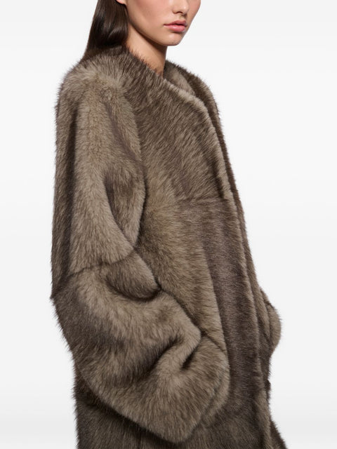 Stand Studio Hilma faux fur long coat
