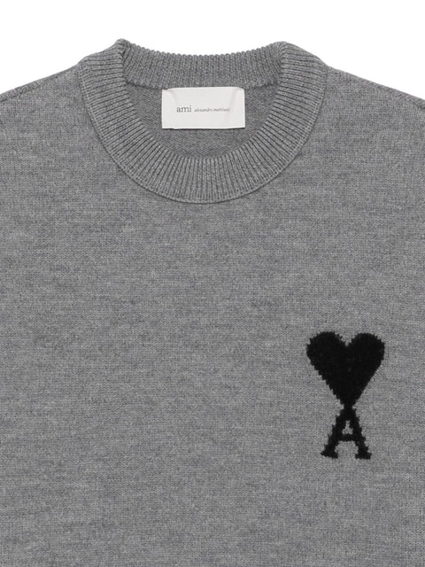 Ami Paris Ami De Coeur wool crewneck sweater