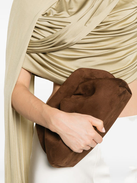 Themoire' Bios suede clutch