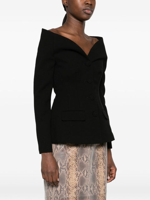 Self-portrait Jackets BLACK