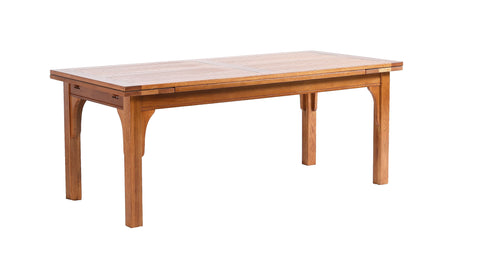 Mission Stow Leaf Table with Solid Oak Slat Back Chairs - Michael's Cherry