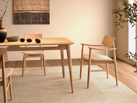 Isabella Mid Century Dining Table - American Solid Oak