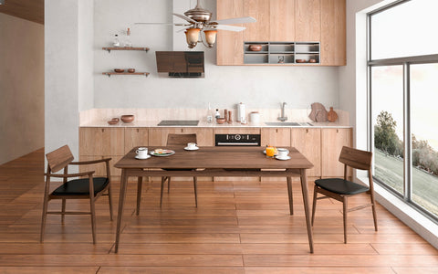 Isabella Mid Century Dining Table - Solid American Black Walnut