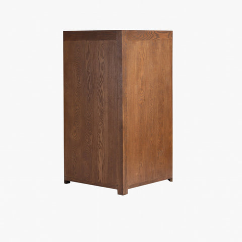Mission Oak Corner Bookcase / Cabinet - Walnut