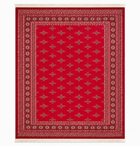 Hand-Knotted Pakistani Bokhara Rug – 100% Wool, size 8'2" x 9'7"