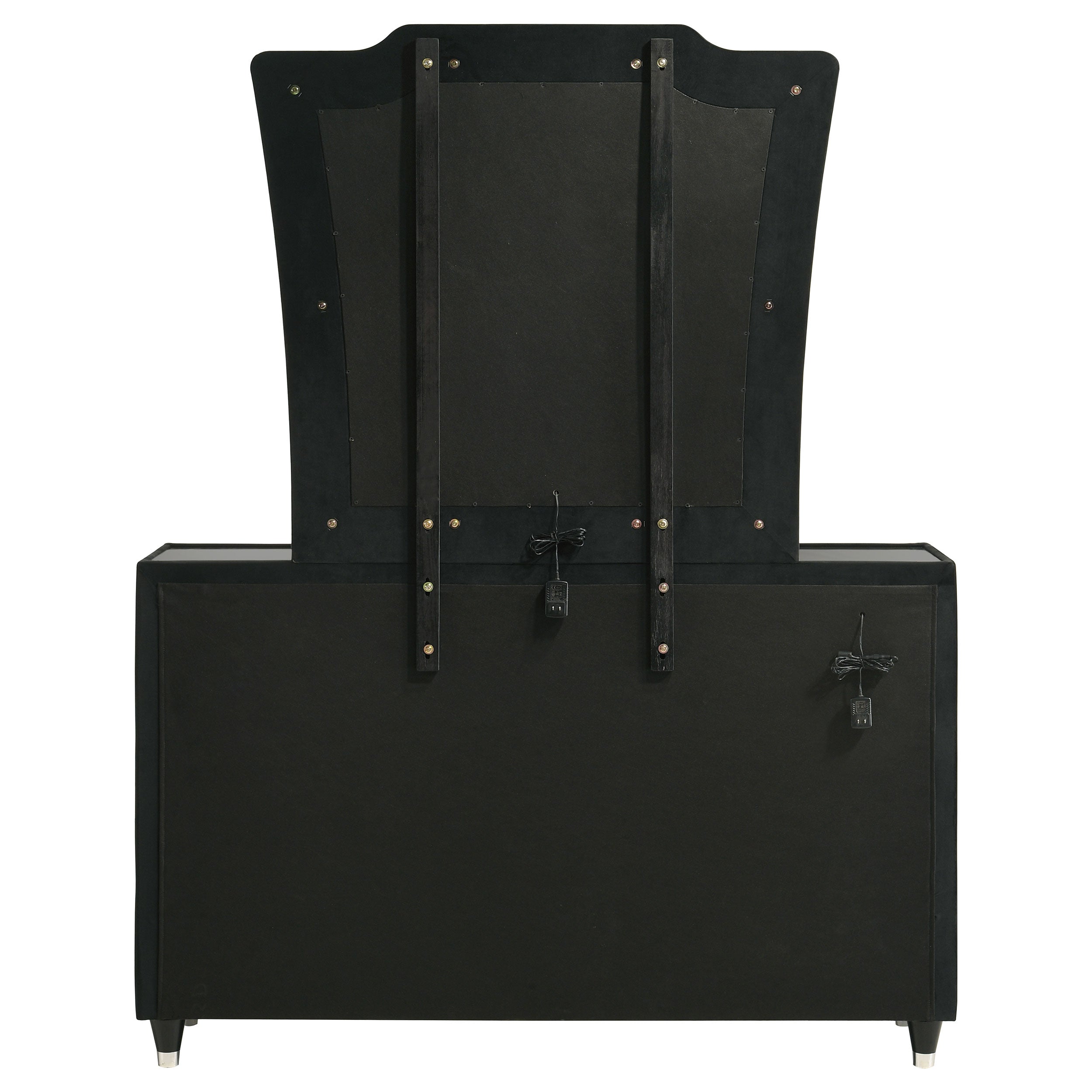 Lorient 8-drawer LED Dresser with Mirror Black