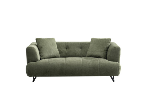 Arden Collection Modern Fabric 3-Seater Sofa - Green