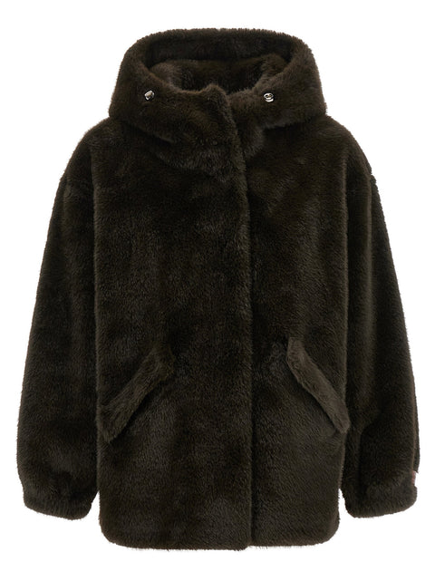 Lou Andrea Eco-fur Hooded Jacket