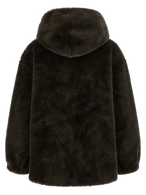 Lou Andrea Eco-fur Hooded Jacket