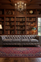 Century Chesterfield Sofa - Dark Brown Leather - 118"