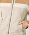 Color Blocked Moto Jacket - Oatmeal Combo