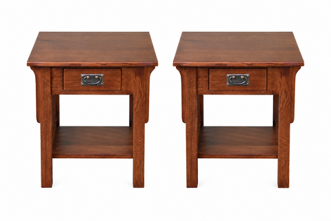 Mission Quarter Sawn Oak 1-Drawer Crofter End Table