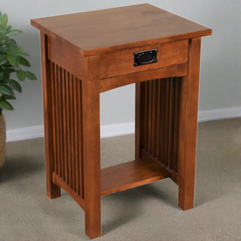 Mission 1 Drawer Spindle End Table (Pre-Order Micheal's Cherry Only)