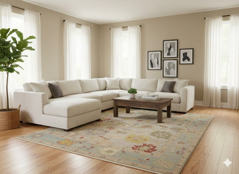 Hand-Knotted Sultanabad Vegetable-Dyed Wool Rug, 8' 3" x 10' 2" (K)