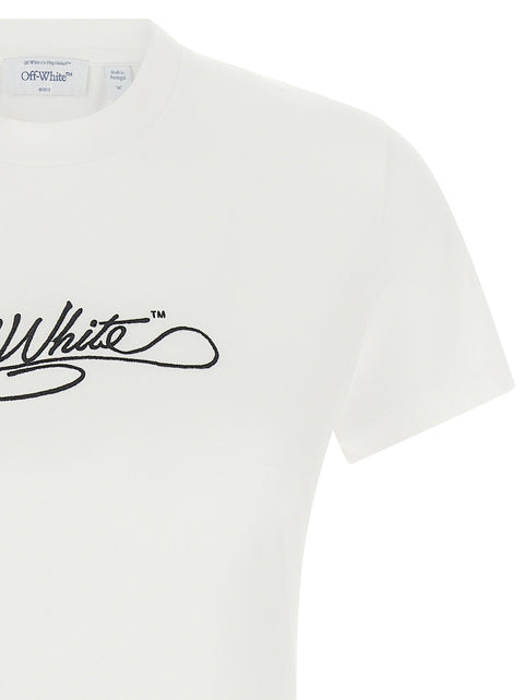 Off White Logo Embroidery T-shirt